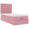 vidaXL Ottoman-Bett mit Matratzen & LEDs Rosa 80x200 cm Samt