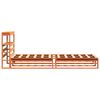 vidaXL Massivholzbett ohne Matratze Wachsbraun 75x190 cm Kiefernholz