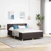 vidaXL Boxspringbett mit Matratze Dunkelbraun 190 x 140 cm Stoff