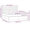 vidaXL Boxspringbett mit Matratze & LED Schwarz 160x200 cm Stoff