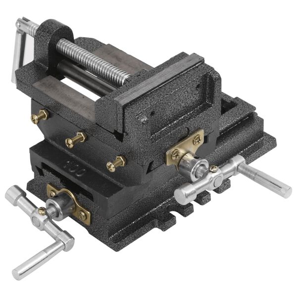 vidaXL Maschinenschraubstock Kreuztisch Handbetrieb 78 mm