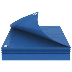 vidaXL Plane mit &Ouml;sen Blau 2 x 3 m 180 gsm PE