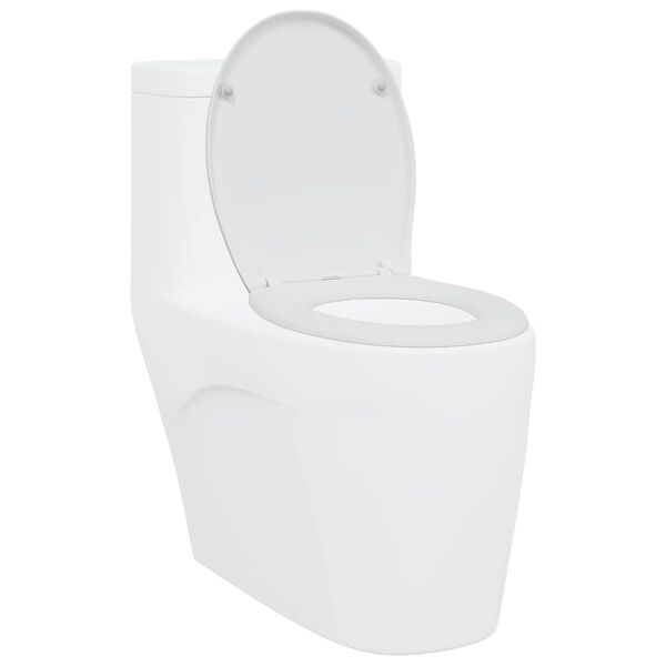 vidaXL Toilettensitz Wei&szlig; 44,8 x 37,3 x 4,2 cm Duroplast
