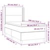 vidaXL Boxspringbett mit Matratze & LED Blau 90x190 cm Stoff