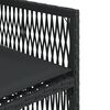 vidaXL 7-tlg. Garten-Essgruppe mit Kissen Schwarz Poly Rattan