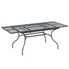 vidaXL Ausziehbarer Mesh Esstisch Anthrazit 212 x 90 x 76 cm Stahl