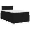 vidaXL Boxspringbett mit Matratze Schwarz 120 x 200 cm Stoff