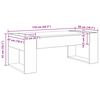 vidaXL Couchtisch Altholz 110 x 50 x 41 cm Holzwerkstoff