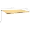 vidaXL Automatische Markise mit LED & Windsensor 600x300 cm Gelb/Wei&szlig;