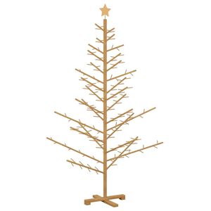 vidaXL Holz Weihnachtsbaum mit Ständer Braun 180 cm Massivholz Kiefer
