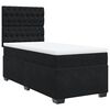 vidaXL Boxspringbett mit Matratze Schwarz 90x200 cm Samt
