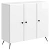 vidaXL Sideboard Hochglanz Wei&szlig; 89 x 34,5 x 80 cm Holzwerkstoff