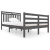 vidaXL Massivholzbett Grau 120x200 cm