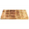 vidaXL Tischplatte 80x70x3,8 cm Rechteckig Raues Massivholz Mango