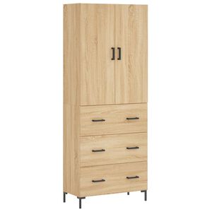vidaXL Highboard Sonoma-Eiche 69,5x34x180 cm Holzwerkstoff