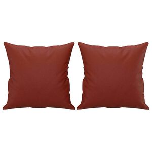 vidaXL Zierkissen 2 Stk. Weinrot 40x40 cm Kunstleder