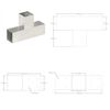 vidaXL Pfostenverbinder 4 Stk. T-Form Verzinktes Metall 81 x 81 mm