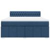 vidaXL Boxspringbett mit Matratze Blau 180x200 cm Stoff
