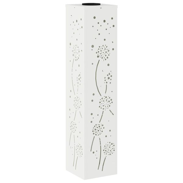 vidaXL Solar LED Weg Licht 2 pcs Wei&szlig; Kalt gewalzter Stahl