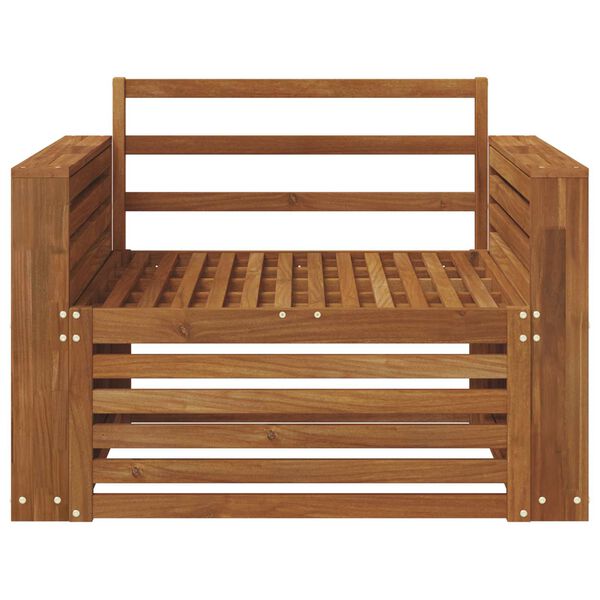 vidaXL 2 St&uuml;ck Sofa mit Armlehnen Massivholz Akazie Natur