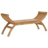 vidaXL Gartenbank 2 -Seater 126 cm Massivholz Teak Natur