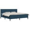 vidaXL Bettgestell mit Matratze mit Kopfteil Blau 180 x 200 cm Samt