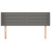 vidaXL Kopfteil mit Ohren Dunkelgrau 147x16x78/88 cm Stoff