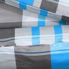 vidaXL Bettw&auml;sche-Set Blau und Grau 155x220 cm Baumwolle