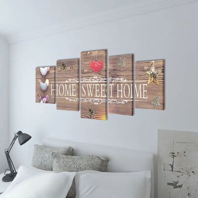 Bilder Dekoration Set Home Sweet Home 200 x 100 cm