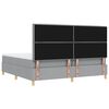 vidaXL Boxspringbett mit Matratze Hellgrau 200 x 200 cm Stoff