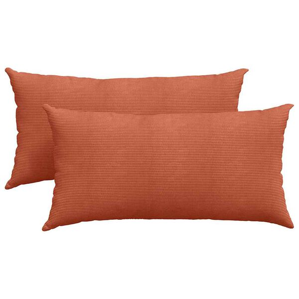vidaXL Sofakissen 2 St&uuml;ck Rot-Orange 80 x 40 cm Cordstoff
