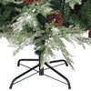 vidaXL Weihnachtsbaum mit Beleuchtung und Kiefernzapfen 120 cm PVC&PE