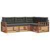 vidaXL Outdoor-Sofagarnitur 4 stk. Natur und Anthrazit