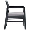 vidaXL 3-tlg. Garten-Lounge-Set mit Auflagen Kunststoff Grau