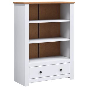 vidaXL B&uuml;cherregal Wei&szlig; 80 x 35 x 110 cm Massivholz Panama-Kiefer