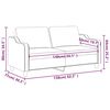 vidaXL 2-Sitzer-Sofa Creme 140 cm Stoff