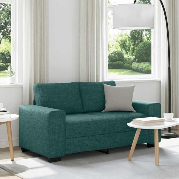 vidaXL 2-Sitzer-Sofa Dunkelgr&uuml;n 160x77x82 cm Stoff