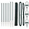 vidaXL Sechseckzaun mit Pfosten 10 x 1,2 m PVC-beschichteter Stahl