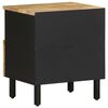 vidaXL Nachttisch Schwarz 40x33x46 cm Raues Mangoholz