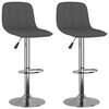 vidaXL Barhocker 2 Stk. Dunkelgrau Stoff