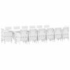 vidaXL Garten Essgruppe 15 pcs Weiß Polt Rattan