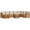 vidaXL Ecksofa Set 9 pcs Natur Massivholz Akazie