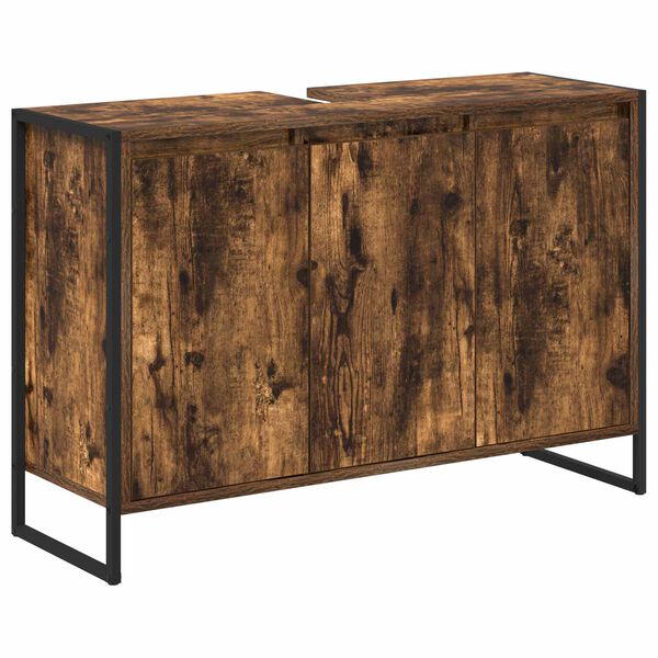 vidaXL Badezimmerschrank Raucharbe 90 x 30 x 60 cm Holzwerkstoff