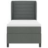 vidaXL Boxspringbett mit Matratze Dunkelgrau 80 x 200 cm Stoff