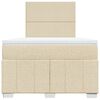 vidaXL Boxspringbett mit Matratze Creme 120x190 cm Stoff
