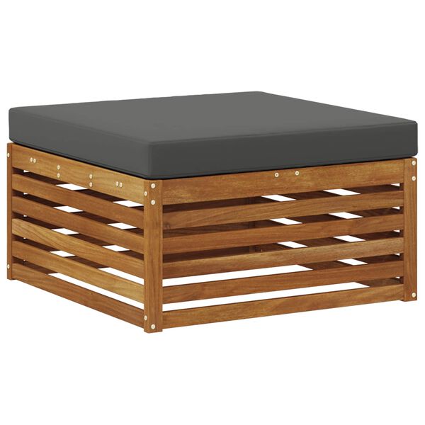 vidaXL Outdoor-Sofagarnitur mit Kissen 4 pcs Natur und Anthrazit