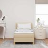 vidaXL Boxspringbett mit Matratze Creme 200 x 80 cm Polyester