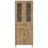 vidaXL Highboard Artisan-Eiche 69,5 x 34 x 180 cm Holzwerkstoff