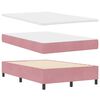 vidaXL Boxspringbett mit Matratze mit Kopfteil Rosa 120 x 200 cm Samt