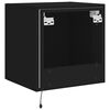 vidaXL TV-Wandschrank mit LED-Leuchten Schwarz 40,5x35x40 cm